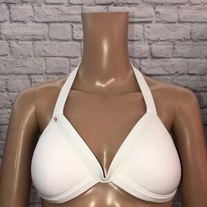 PINK Victoria's Secret White Halter Bikini Top